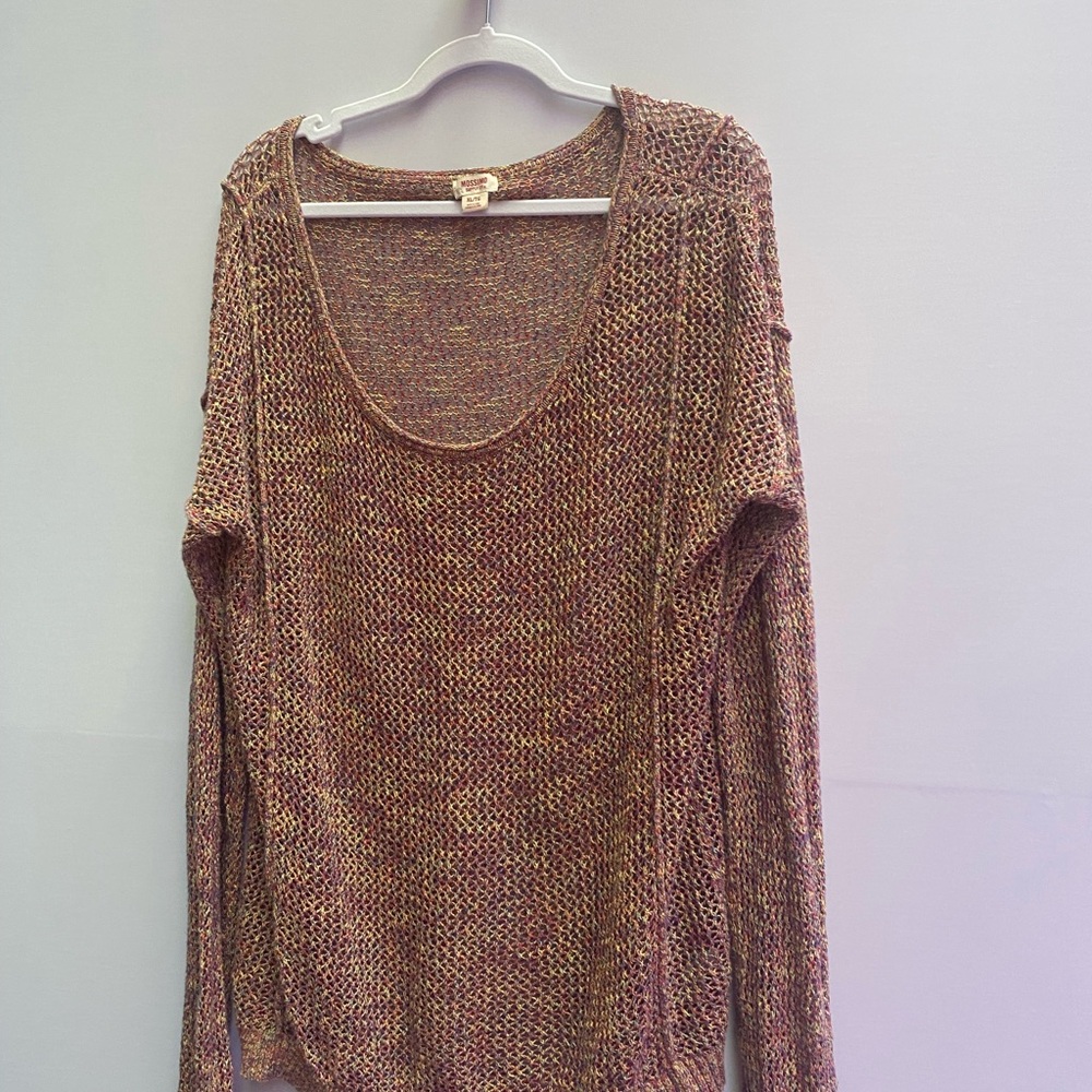 Mossimo Supply Co. Brown Crew Neck Sweater with Relaxed Fit